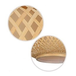 Lampadario a sospensione mini moderno classico cromato in legno/bambù