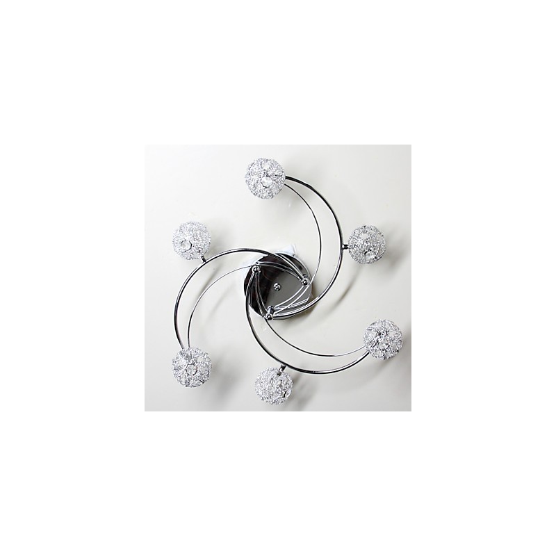 Plafoniera a filo moderna in cristallo galvanizzato 8 lampadine G4