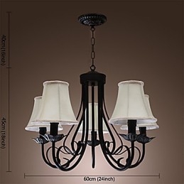 Lampadario classico in ottone antico 1 luce E12/E14 60 W