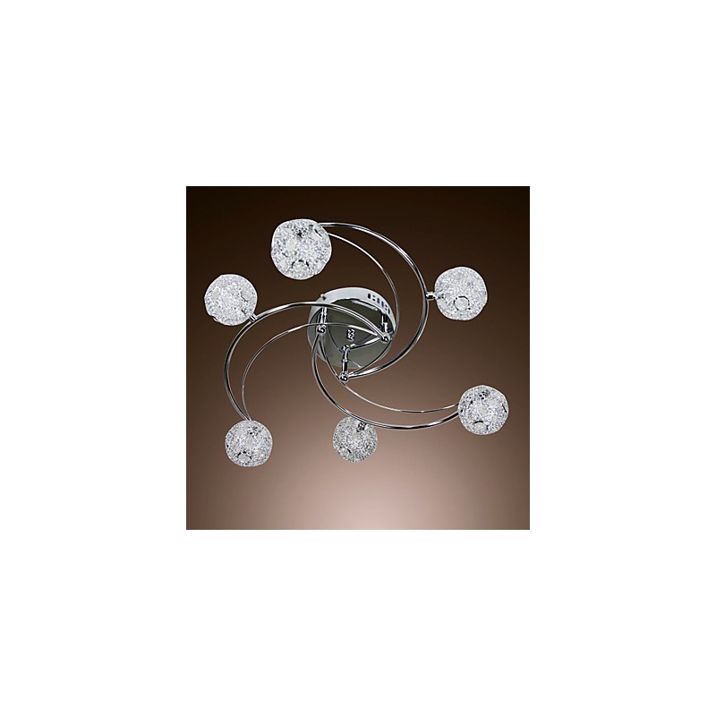 Plafoniera a filo moderna in cristallo galvanizzato 8 lampadine G4