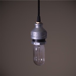 Lampada a sospensione rustica vintage retrò in metallo argento