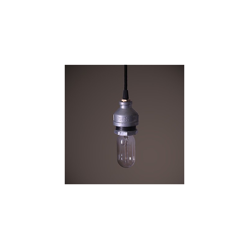 Lampada a sospensione rustica vintage retrò in metallo argento
