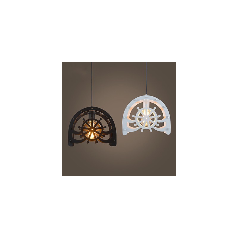 Lampada a sospensione in metallo stile retrò classico, 1 luce, E26/E27