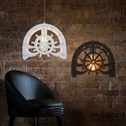 Lampada a sospensione in metallo stile retrò classico, 1 luce, E26/E27