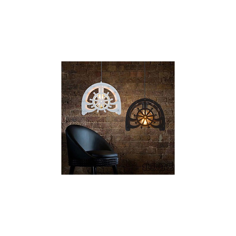 Lampada a sospensione in metallo stile retrò classico, 1 luce, E26/E27