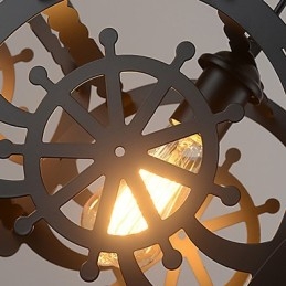 Lampada a sospensione in metallo stile retrò classico, 1 luce, E26/E27