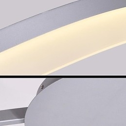 Lampada a sospensione moderna contemporanea in metallo con LED integrato, paralume bianco