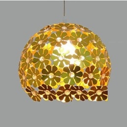 Lampada a sospensione moderna a sfera di fiori di prugna in cristallo a goccia