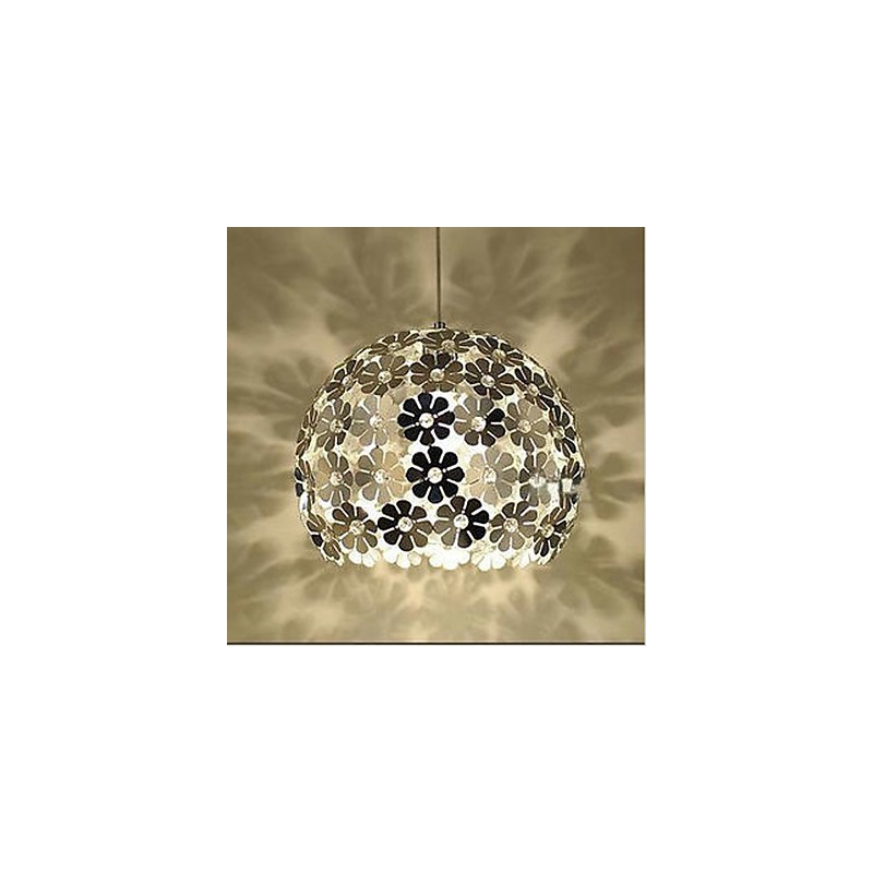 Lampada a sospensione moderna a sfera di fiori di prugna in cristallo a goccia