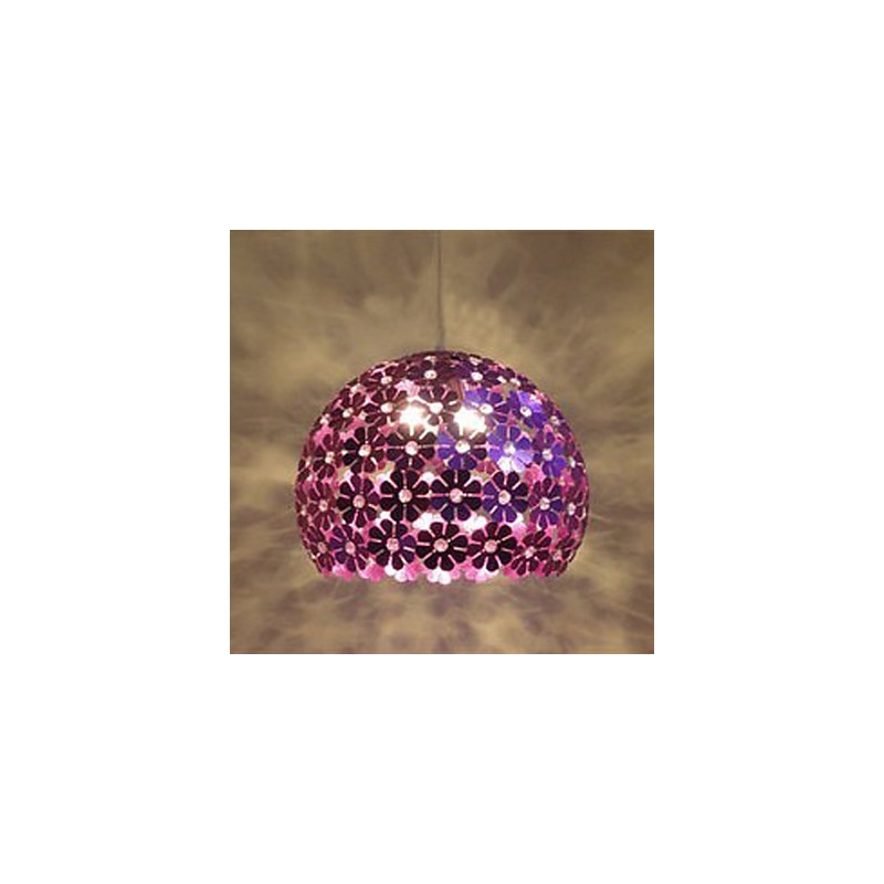 Lampada a sospensione moderna a sfera di fiori di prugna in cristallo a goccia