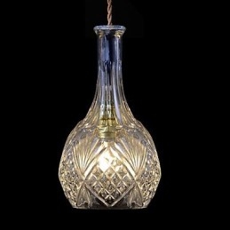 Lampada a sospensione in metallo e cristallo moderna contemporanea