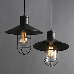 Lampadario a sospensione a gabbia per uccelli, 1 luce, metallo