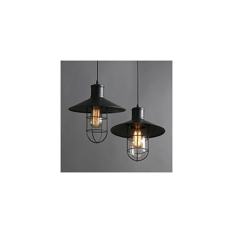 Lampadario a sospensione a gabbia per uccelli, 1 luce, metallo