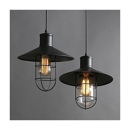 Lampadario a sospensione a gabbia per uccelli, 1 luce, metallo