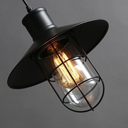 Lampadario a sospensione a gabbia per uccelli, 1 luce, metallo