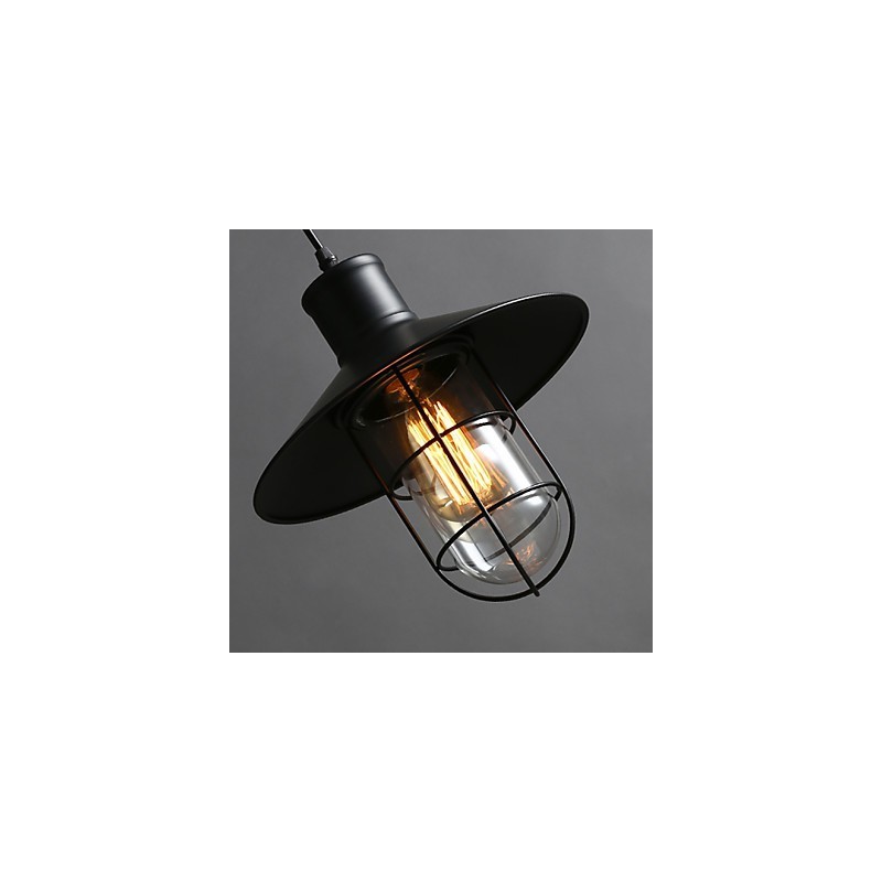 Lampadario a sospensione a gabbia per uccelli, 1 luce, metallo