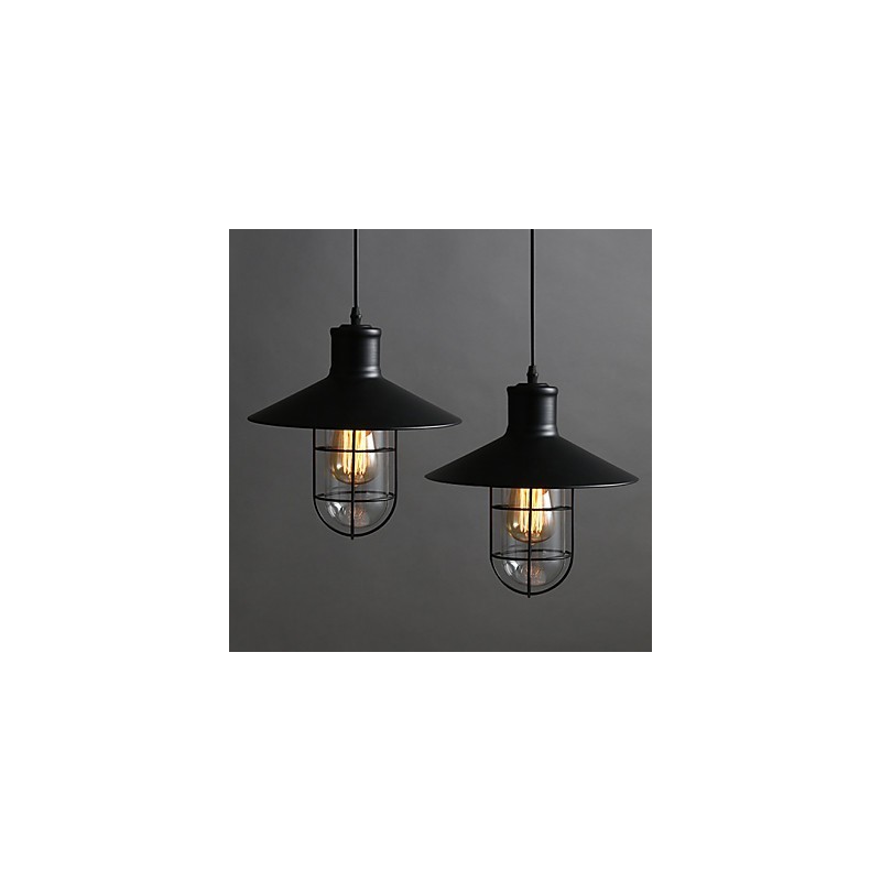 Lampadario a sospensione a gabbia per uccelli, 1 luce, metallo