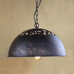 Lampada a sospensione a mezzaluna in ferro battuto stile vintage industriale