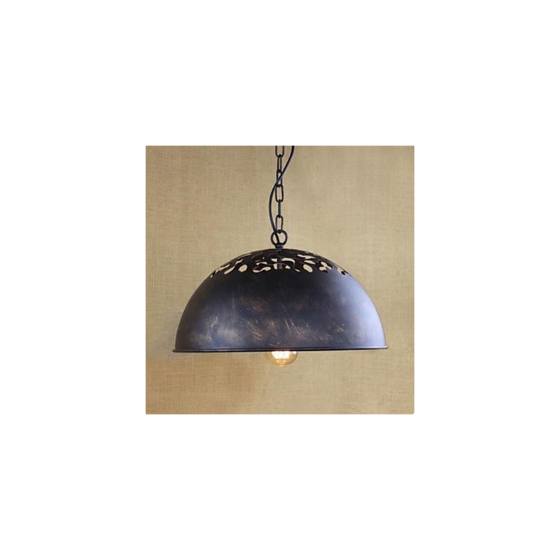 Lampada a sospensione a mezzaluna in ferro battuto stile vintage industriale