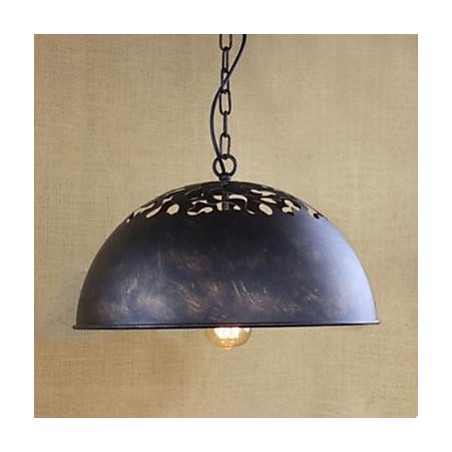 Lampada a sospensione a mezzaluna in ferro battuto stile vintage industriale
