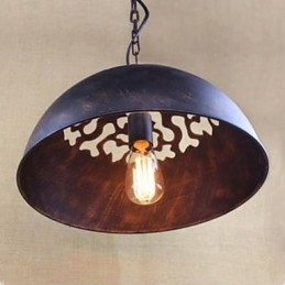 Lampada a sospensione a mezzaluna in ferro battuto stile vintage industriale