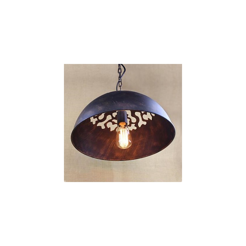 Lampada a sospensione a mezzaluna in ferro battuto stile vintage industriale