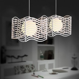 Lampada a sospensione moderna in metallo e vetro bianco e nero, 3 lampadine E26/E27