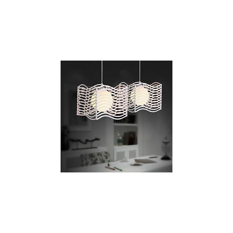 Lampada a sospensione moderna in metallo e vetro bianco e nero, 3 lampadine E26/E27