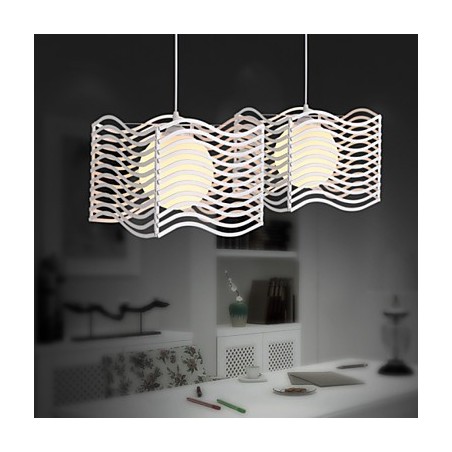 Lampada a sospensione moderna in metallo e vetro bianco e nero, 3 lampadine E26/E27