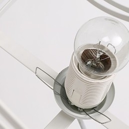 Lampada a sospensione moderna in metallo e vetro bianco e nero, 3 lampadine E26/E27