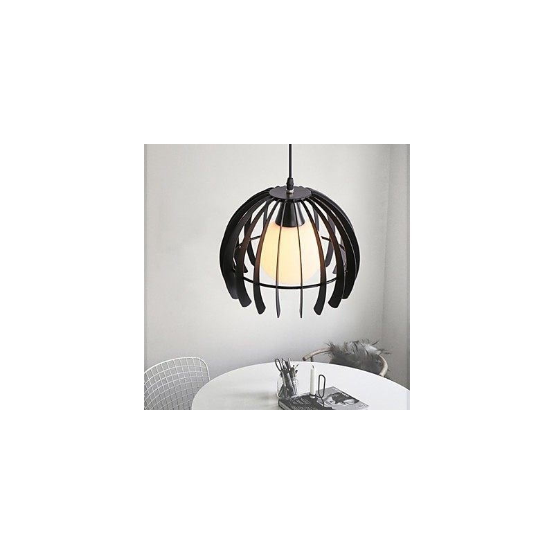 Lampada a sospensione moderna in metallo e vetro, 3 luci E26/E27, catena 80 cm