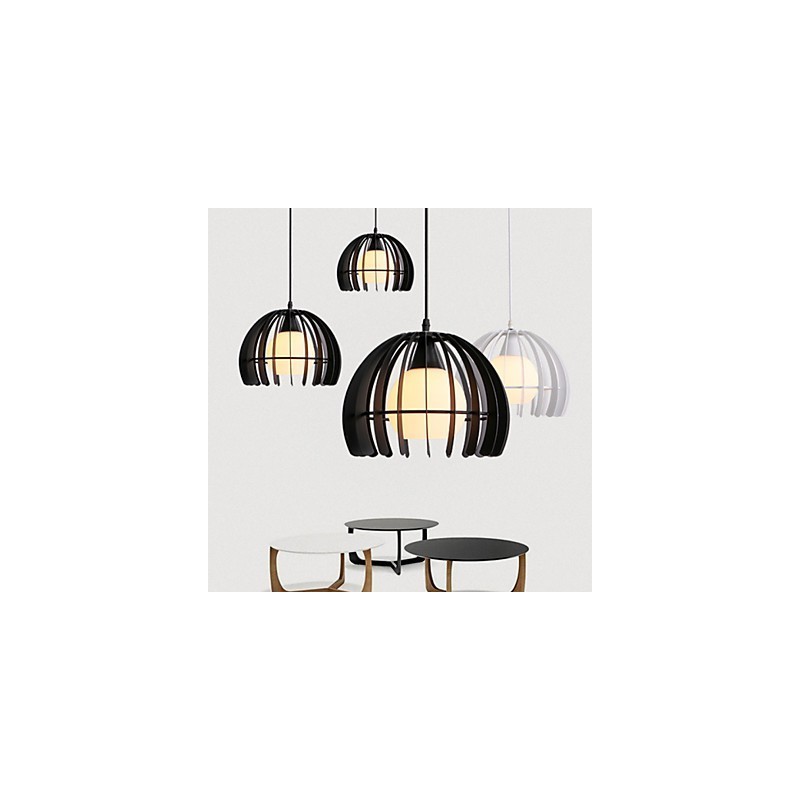 Lampada a sospensione moderna in metallo e vetro, 3 luci E26/E27, catena 80 cm
