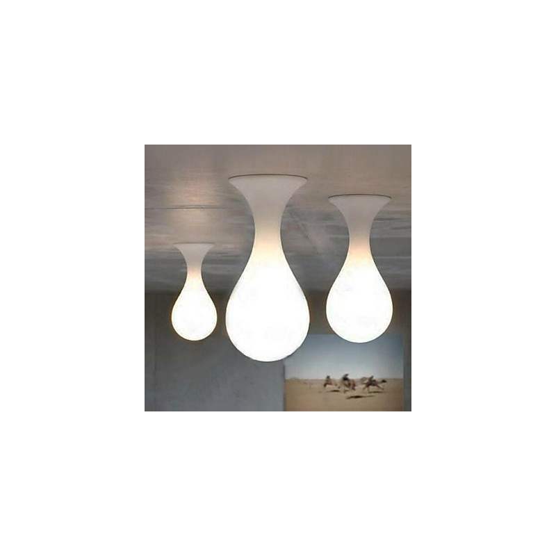 Lampada a sospensione moderna contemporanea in vetro bianca
