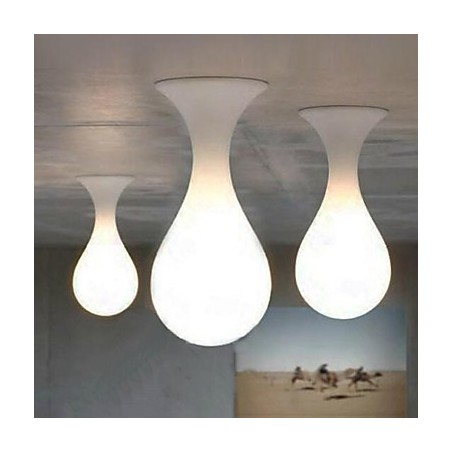 Lampada a sospensione moderna contemporanea in vetro bianca