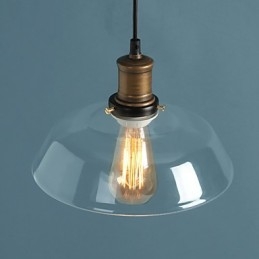 Lampada a sospensione in vetro trasparente moderna 1 luce E26/E27