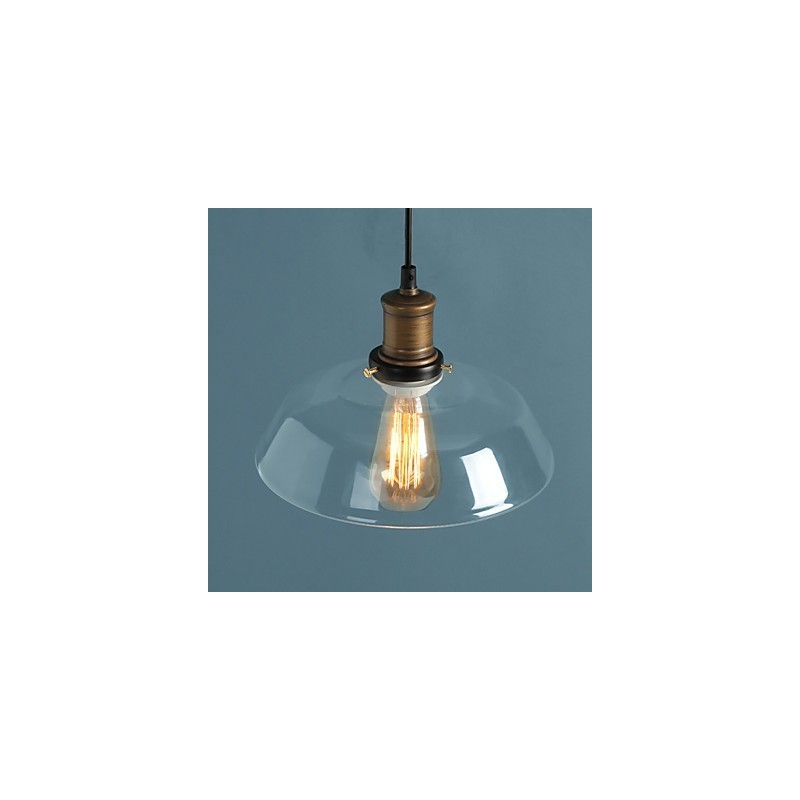 Lampada a sospensione in vetro trasparente moderna 1 luce E26/E27