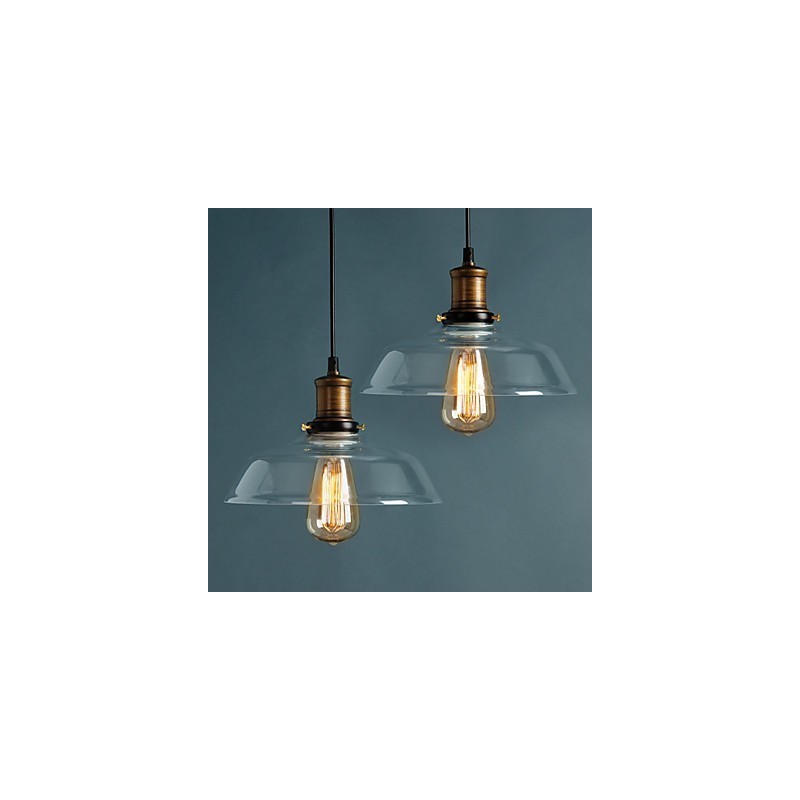Lampada a sospensione in vetro trasparente moderna 1 luce E26/E27