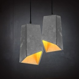 Lampada a sospensione in cemento retrò contemporanea