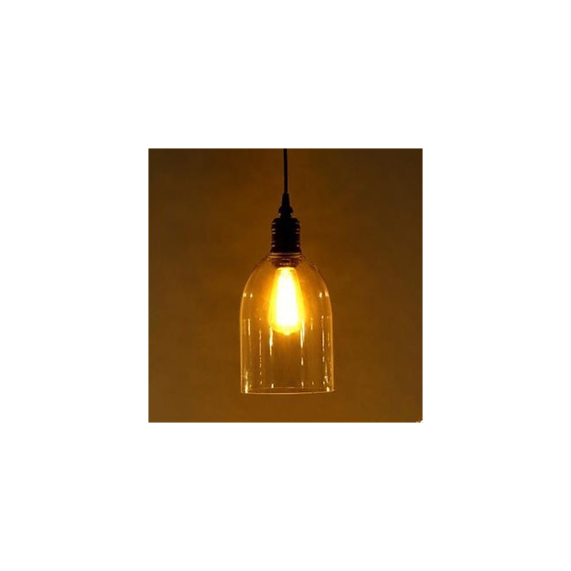 Lampada a sospensione grande in vetro stile americano retrò con luce a goccia