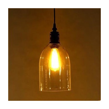 Lampada a sospensione grande in vetro stile americano retrò con luce a goccia