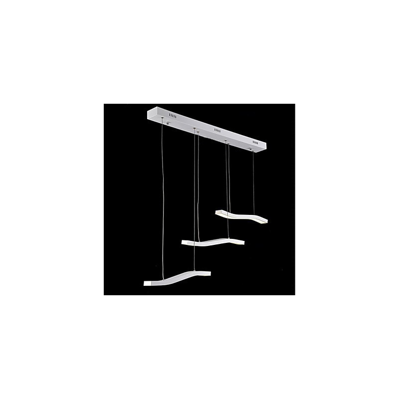 Lampada a sospensione LED in acrilico bianco con design ondulato