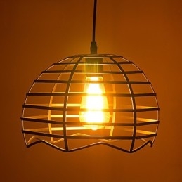 Lampada a sospensione retrò in metallo stile classico, 1 lampadina E26/E27, regolabile