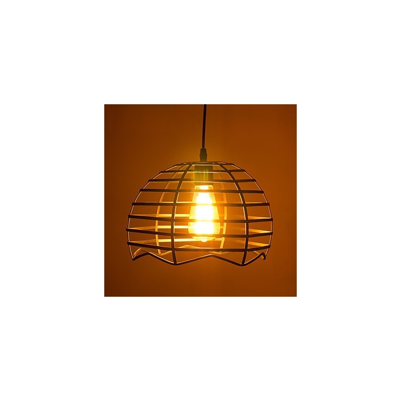 Lampada a sospensione retrò in metallo stile classico, 1 lampadina E26/E27, regolabile