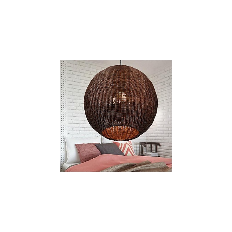 Lampada a sospensione globo in metallo nera e marrone moderna contemporanea