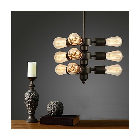 Lampadario a sospensione retrò Edison mini finitura oro