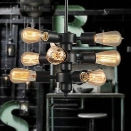Lampadario a sospensione retrò Edison mini finitura oro