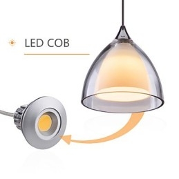 Lampada a sospensione LED a 1 luce, a 2 livelli, in vetro trasparente, cromo lucido