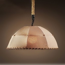 Lampada a sospensione country americana in corda di canapa, stile nordico vintage