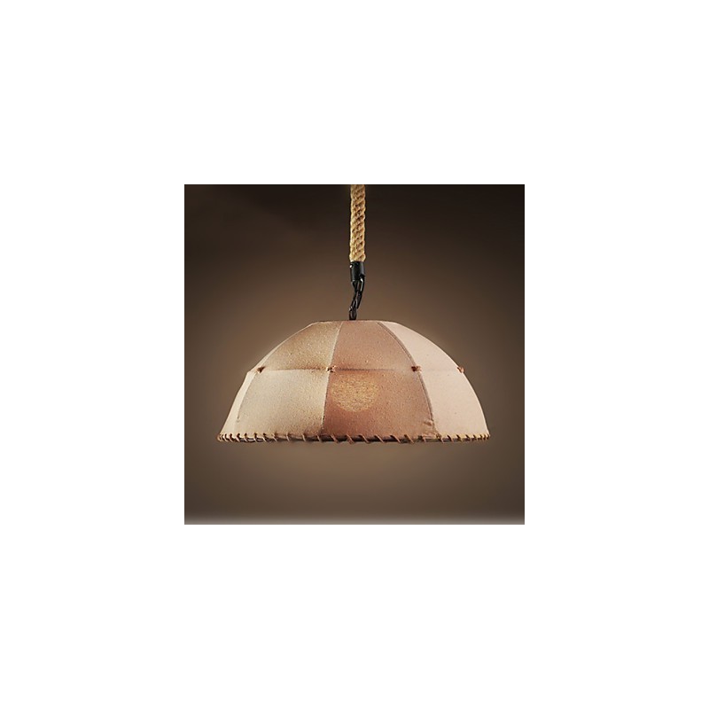 Lampada a sospensione country americana in corda di canapa, stile nordico vintage