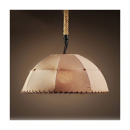 Lampada a sospensione country americana in corda di canapa, stile nordico vintage